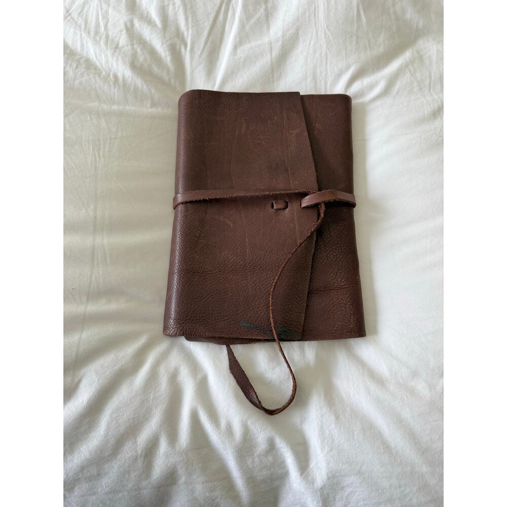 Distressed Leather Cover Brown Blank Journal Diary | DIY Binding Project
